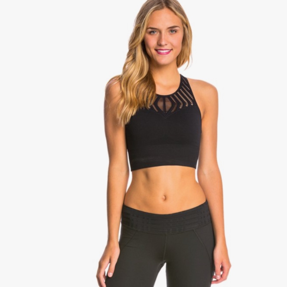 Betsey Johnson Tribal Mesh Seamless Yoga Crop Top
